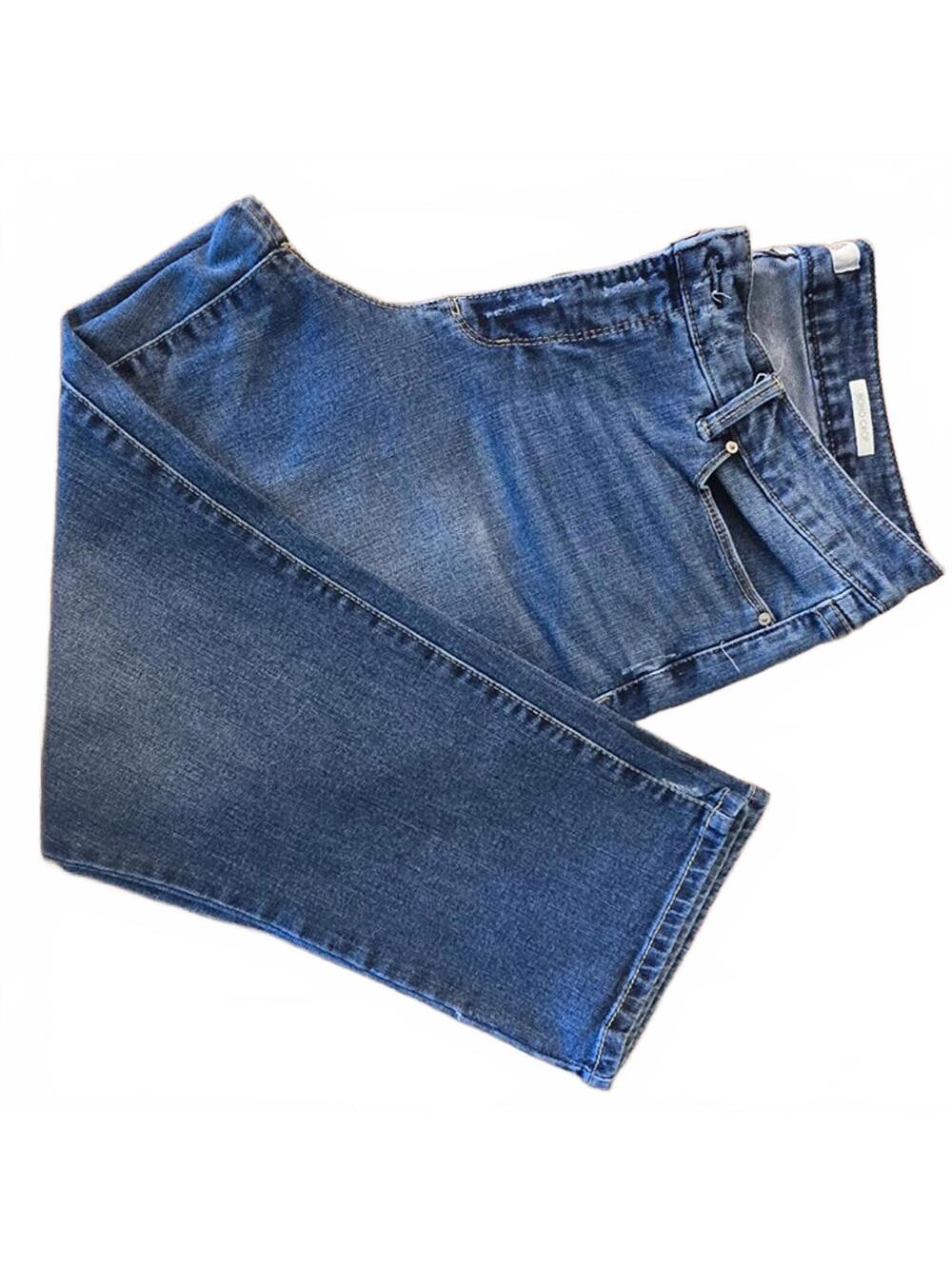 Vintage America Blues Boho Slim Roll Cuff Capri – Size 14/32